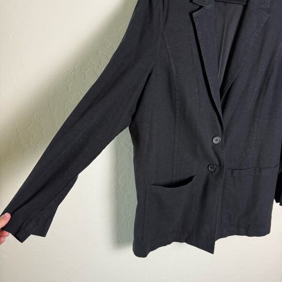 Torrid Black Linen Relaxed Fit Blazer 3X 13084575 - Picture 4 of 13